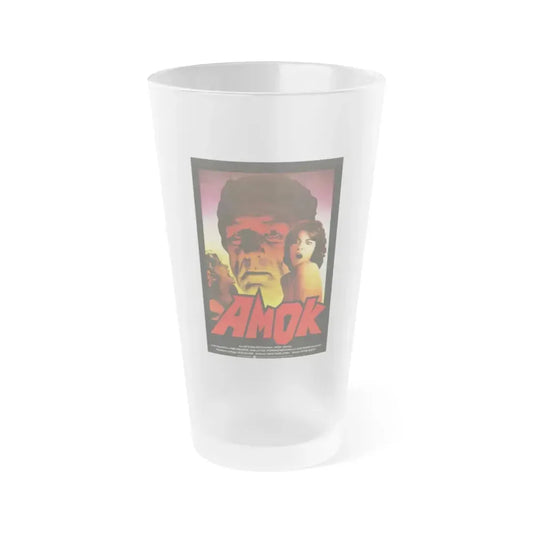 AMOK (SCHIZO) 1976 Movie Poster - Frosted Pint Glass 16oz Default Title - Go Mug Yourself
