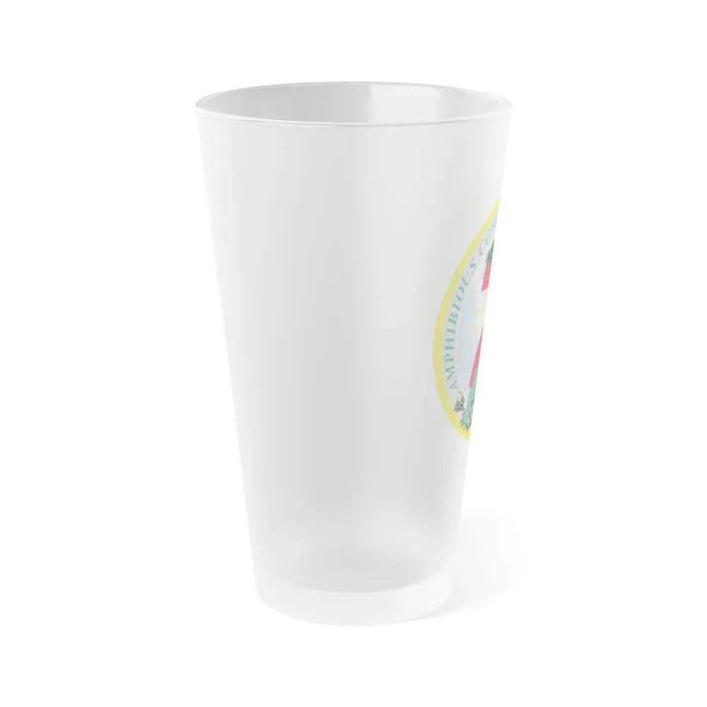 Amphibious Construction Bn 2 SeaBees (U.S. Navy) Frosted Pint Glass 16oz - Go Mug Yourself