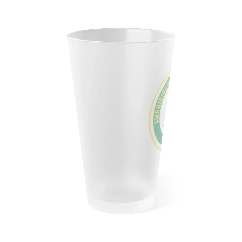 Amphibious Squadron 2 Ready To Strike (U.S. Navy) Frosted Pint Glass 16oz - Go Mug Yourself