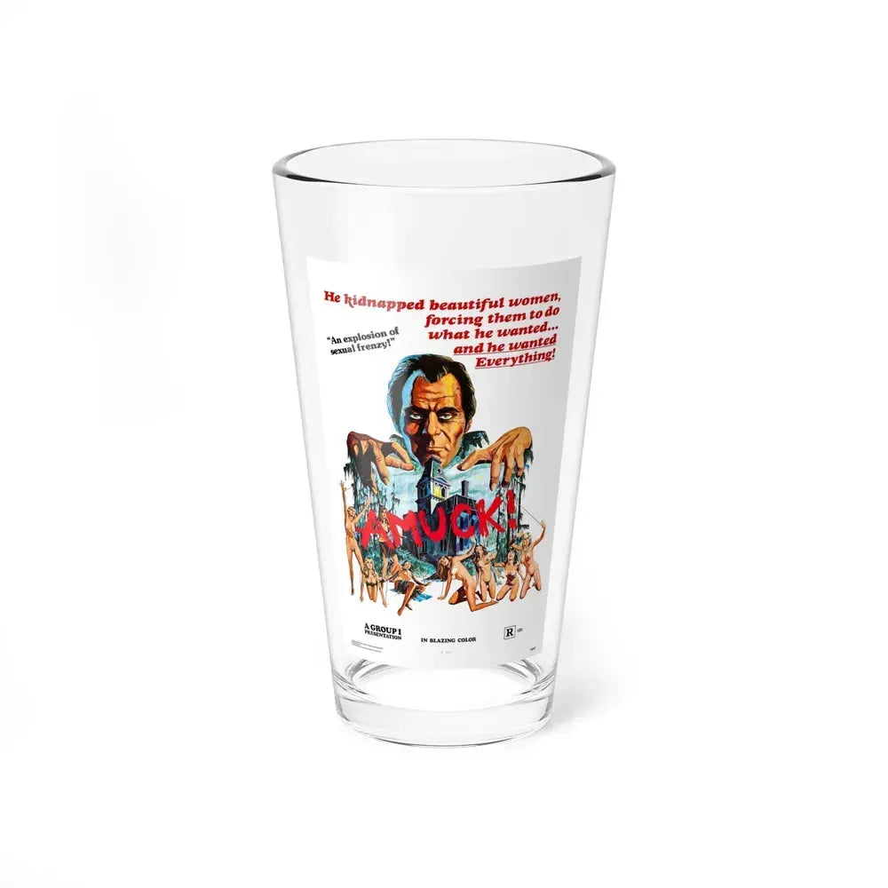 AMUCK! 1972 Movie Poster - Pint Glass 16oz 16oz - Go Mug Yourself