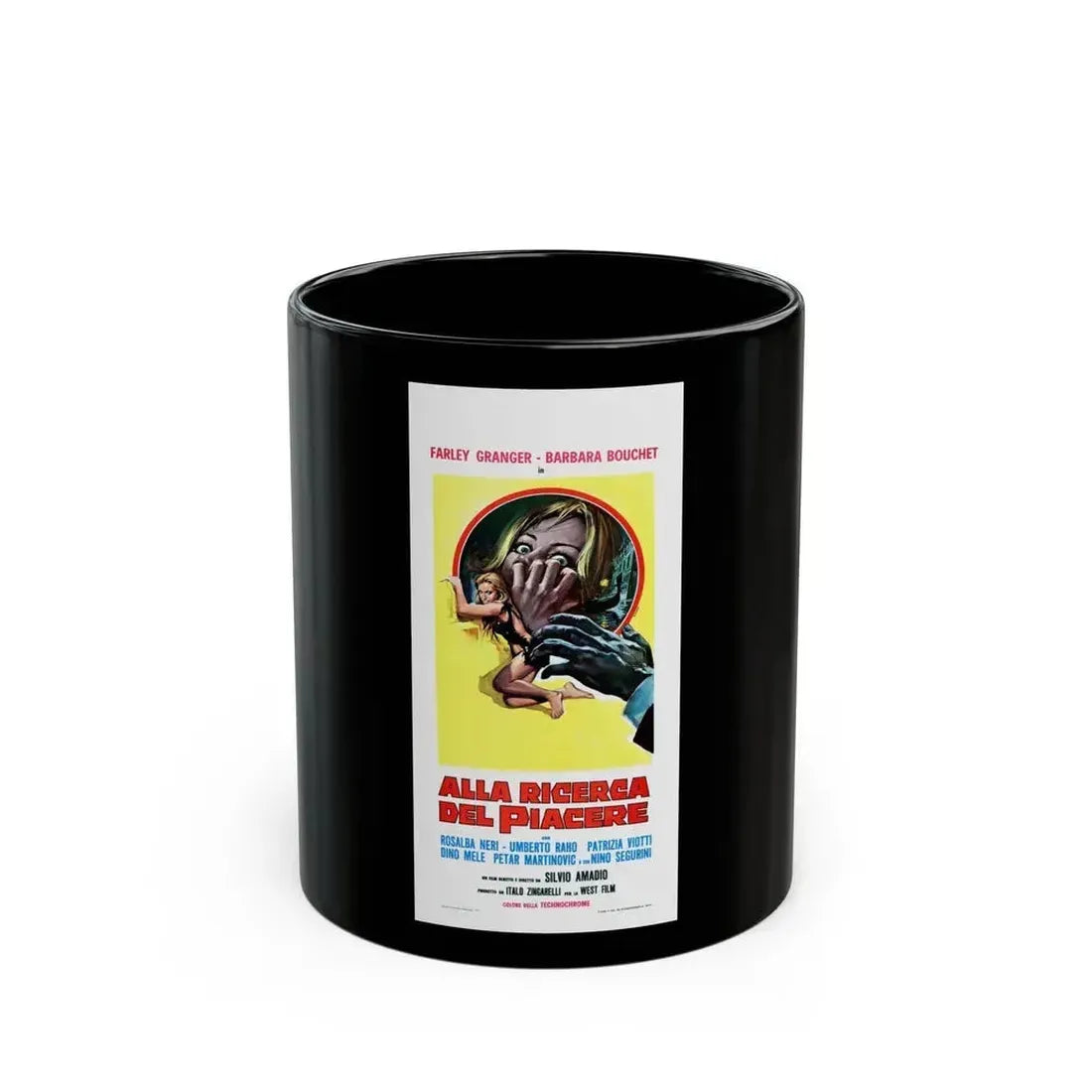 AMUCK! (ITALIAN) 1972 Movie Poster - Black Coffee Mug 11oz - Go Mug Yourself
