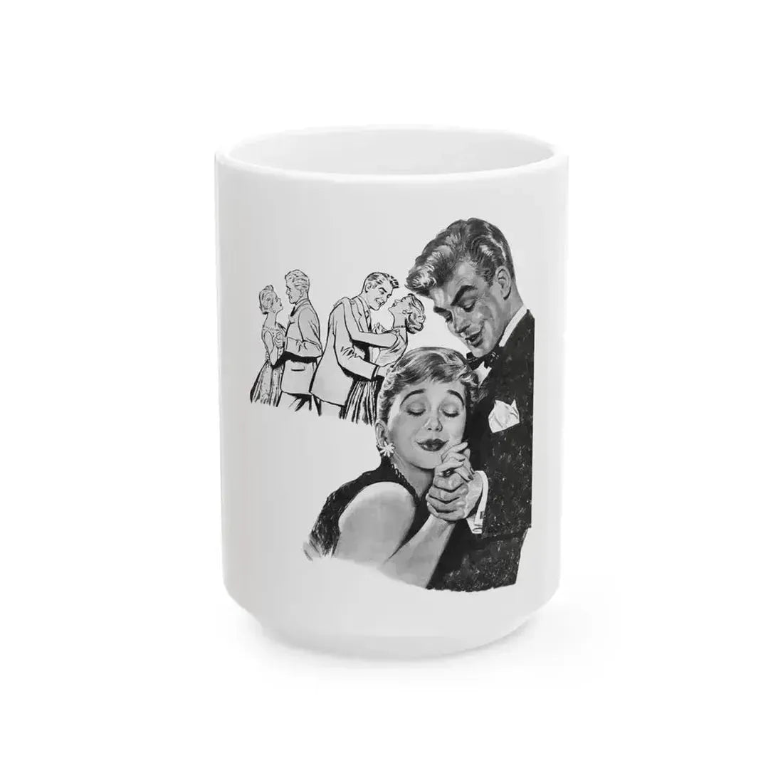 An Absolutely Perfect Man by Harriett Pratt, Woman magazine, 1957 - White Coffee Mug 15oz - Go Mug Yourself