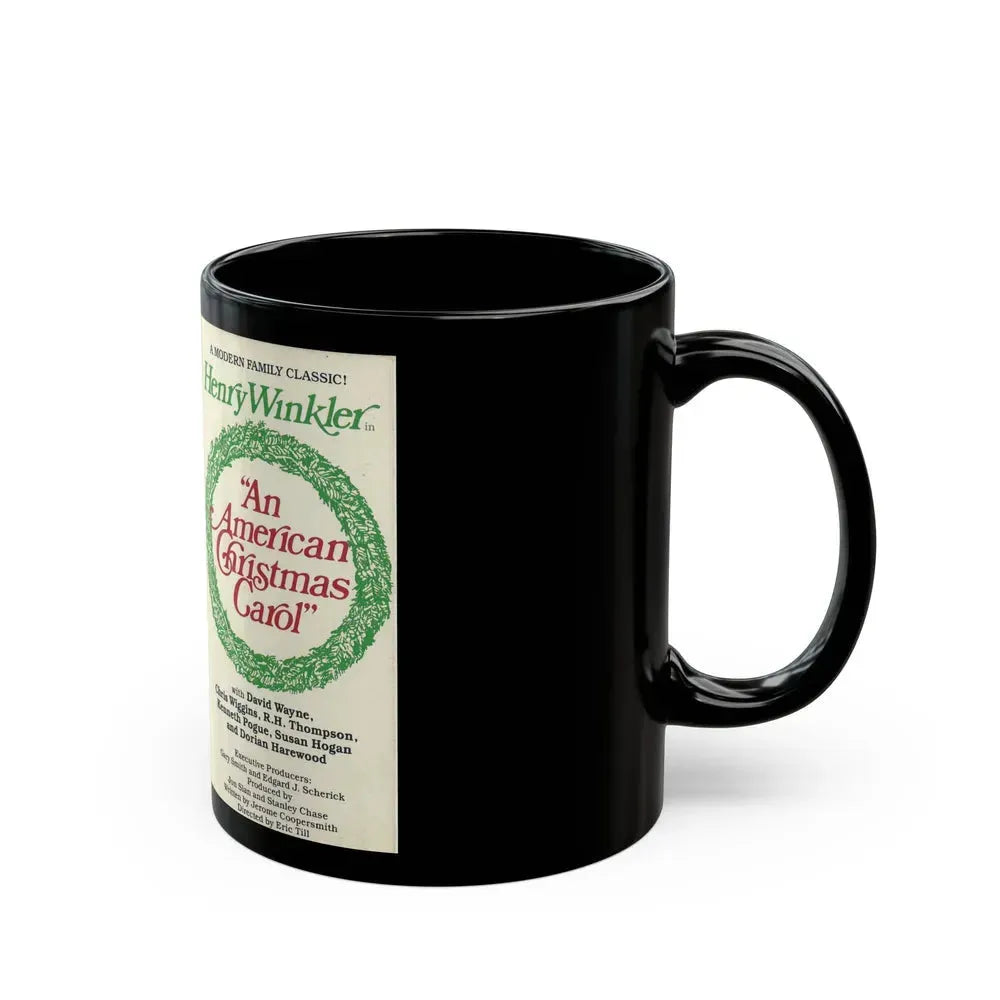 AN AMERICAN CHRISTMAS CAROL HENRY WINKLER (VHS COVER) - Black Coffee Mug - Go Mug Yourself
