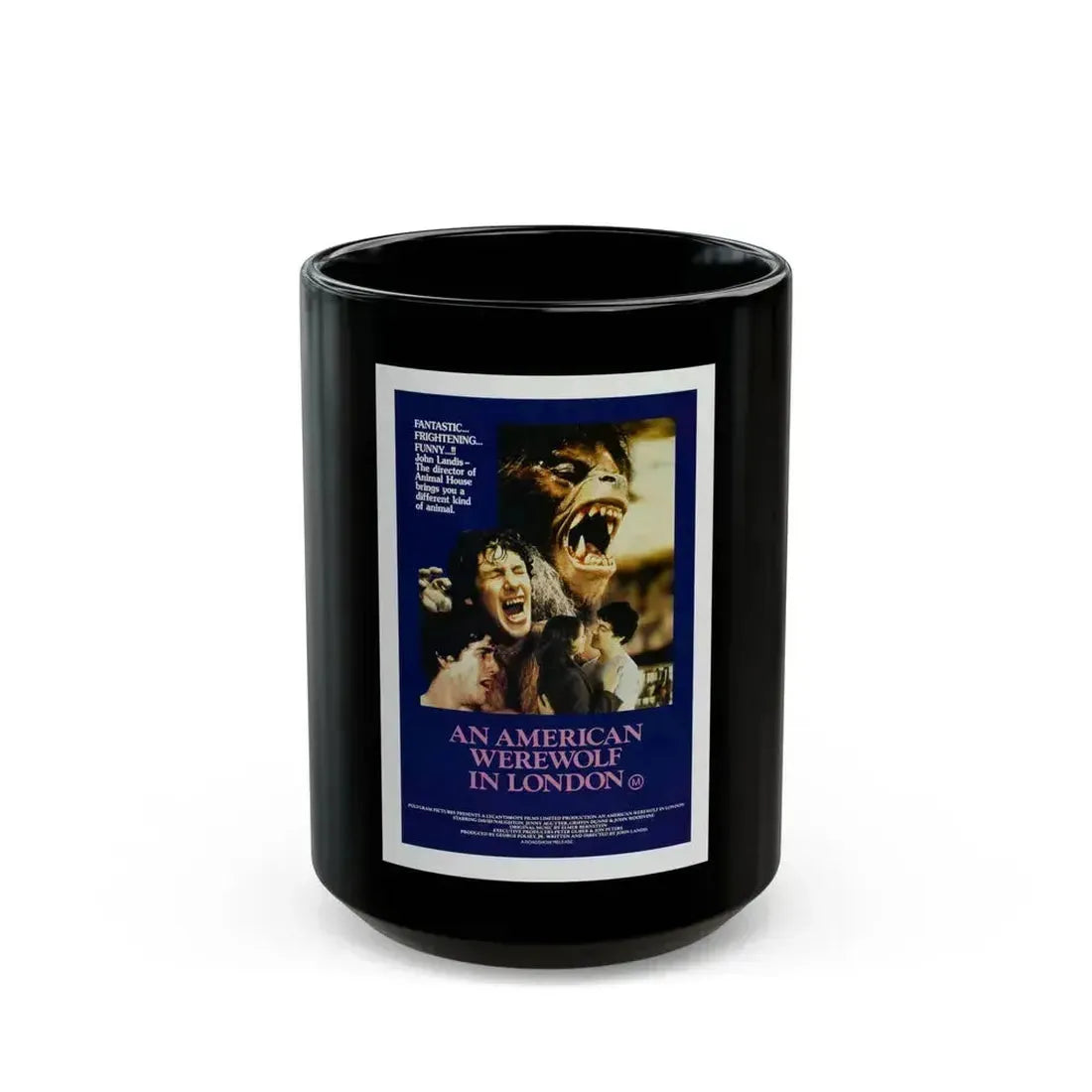 AN AMERICAN WEREWOLF IN LONDON (3) 1981 Movie Poster - Black Coffee Mug 15oz - Go Mug Yourself