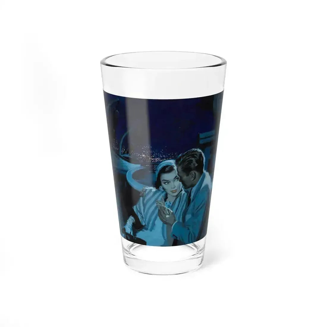 An Evening on the Boat, story illustration (Magazine Illustration) Pint Glass 16oz - Go Mug Yourself