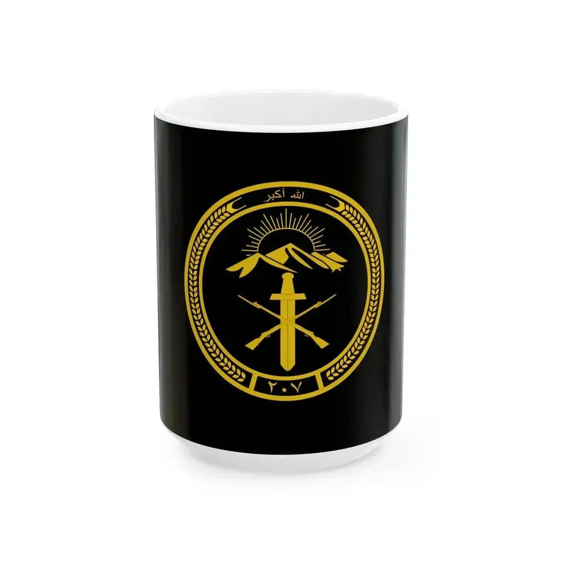 ANA 207 Corps Flag (Afghanistan) White Coffee Mug 15oz - Go Mug Yourself
