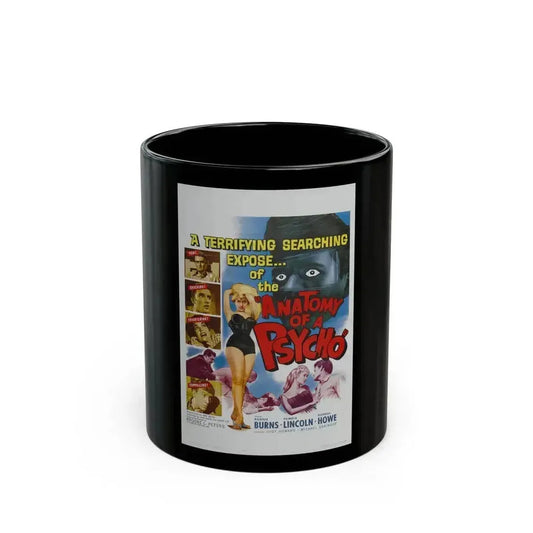 ANATOMY OF A PSYCHO 1961 Movie Poster - Black Coffee Mug 11oz - Go Mug Yourself