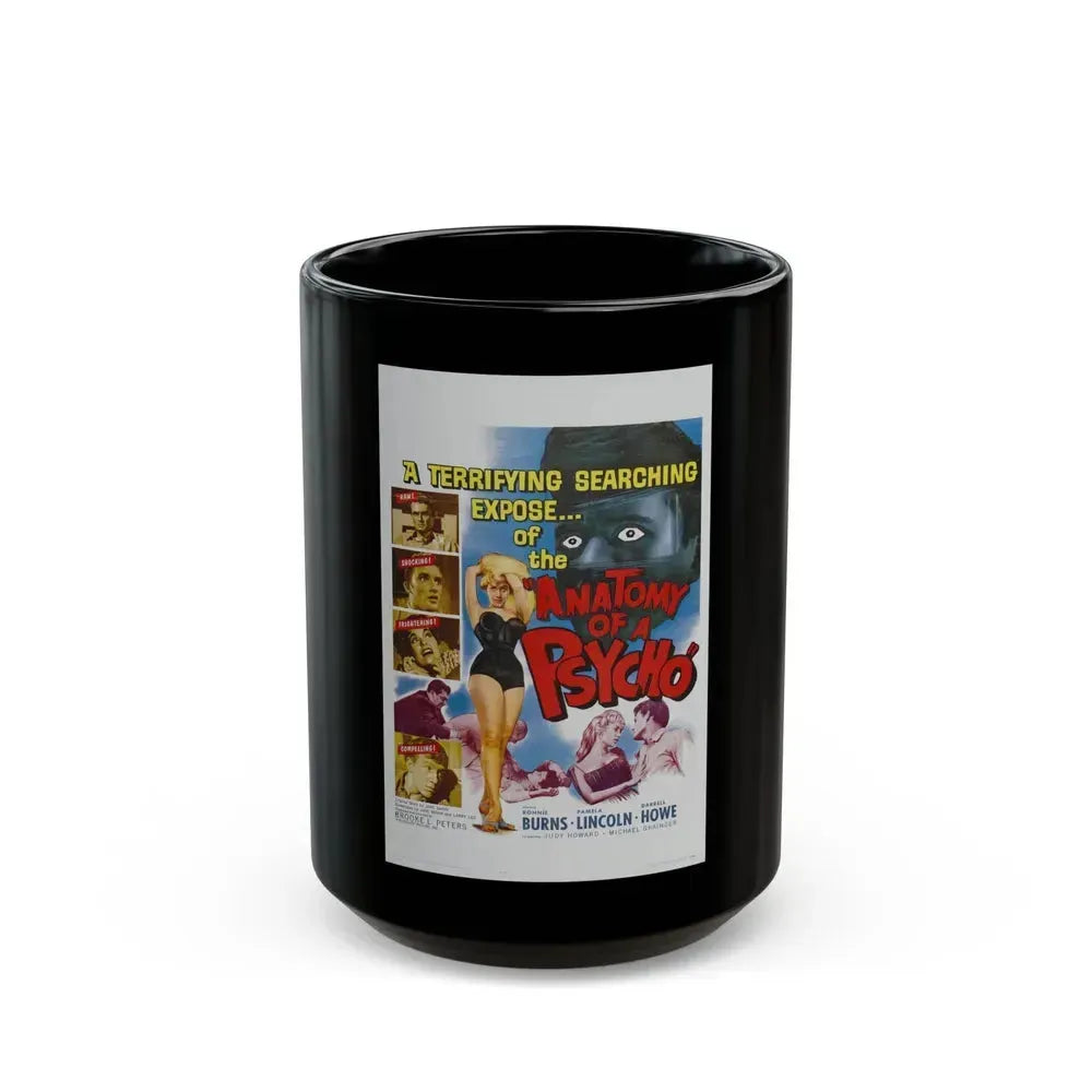 ANATOMY OF A PSYCHO 1961 Movie Poster - Black Coffee Mug 15oz - Go Mug Yourself