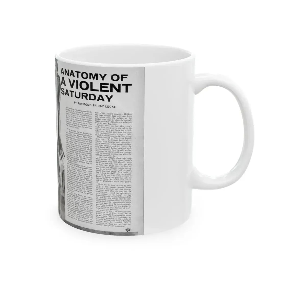 Anatomy of a Violent Saturday - White Coffee Mug - Go Mug Yourself