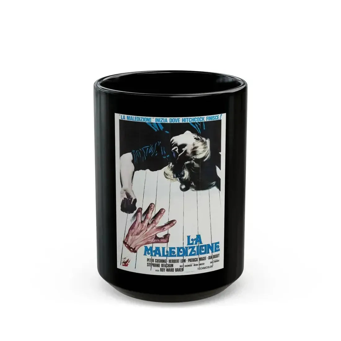 AND NOW THE SCREAMING STARTS (ITALIAN) 1973 Movie Poster - Black Coffee Mug 15oz - Go Mug Yourself
