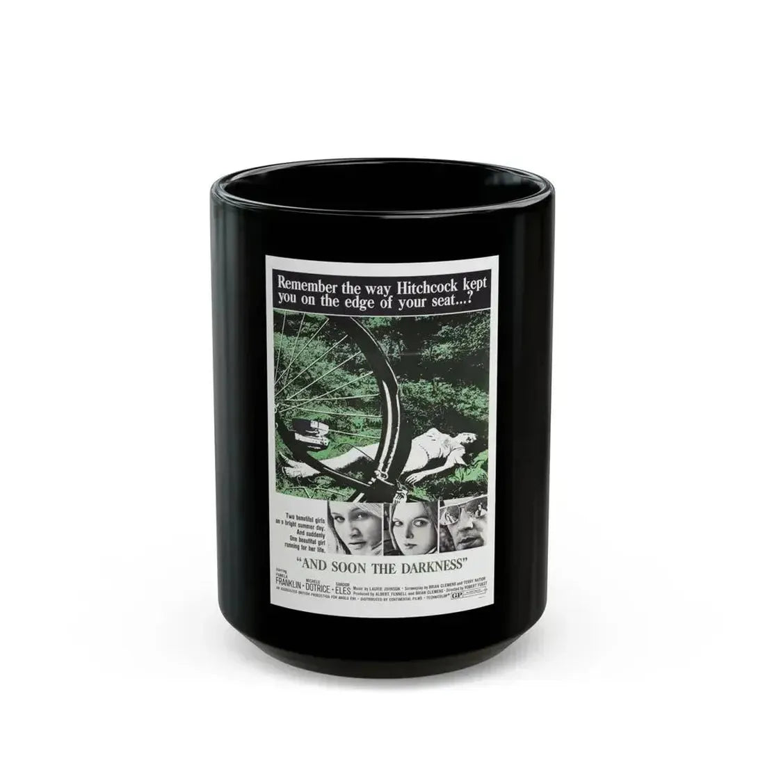 AND SOON THE DARKNESS 1970 Movie Poster - Black Coffee Mug 15oz - Go Mug Yourself