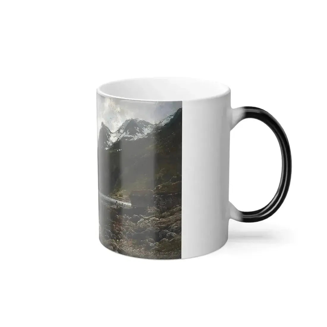 Anders Askevold (1834-1900) Fjordlandscape with people - Color Changing Mug 11oz - Go Mug Yourself