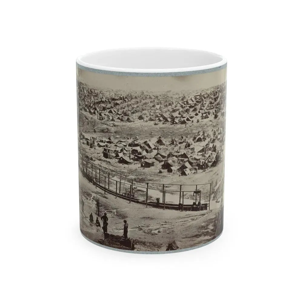 Andersonville Prison, Ga., August 17, 1864. Bird's Eye View (U.S. Civil War) White Coffee Mug 11oz - Go Mug Yourself