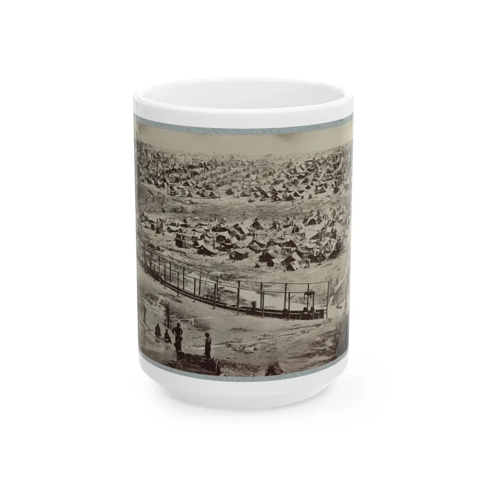 Andersonville Prison, Ga., August 17, 1864. Bird's Eye View (U.S. Civil War) White Coffee Mug 15oz - Go Mug Yourself