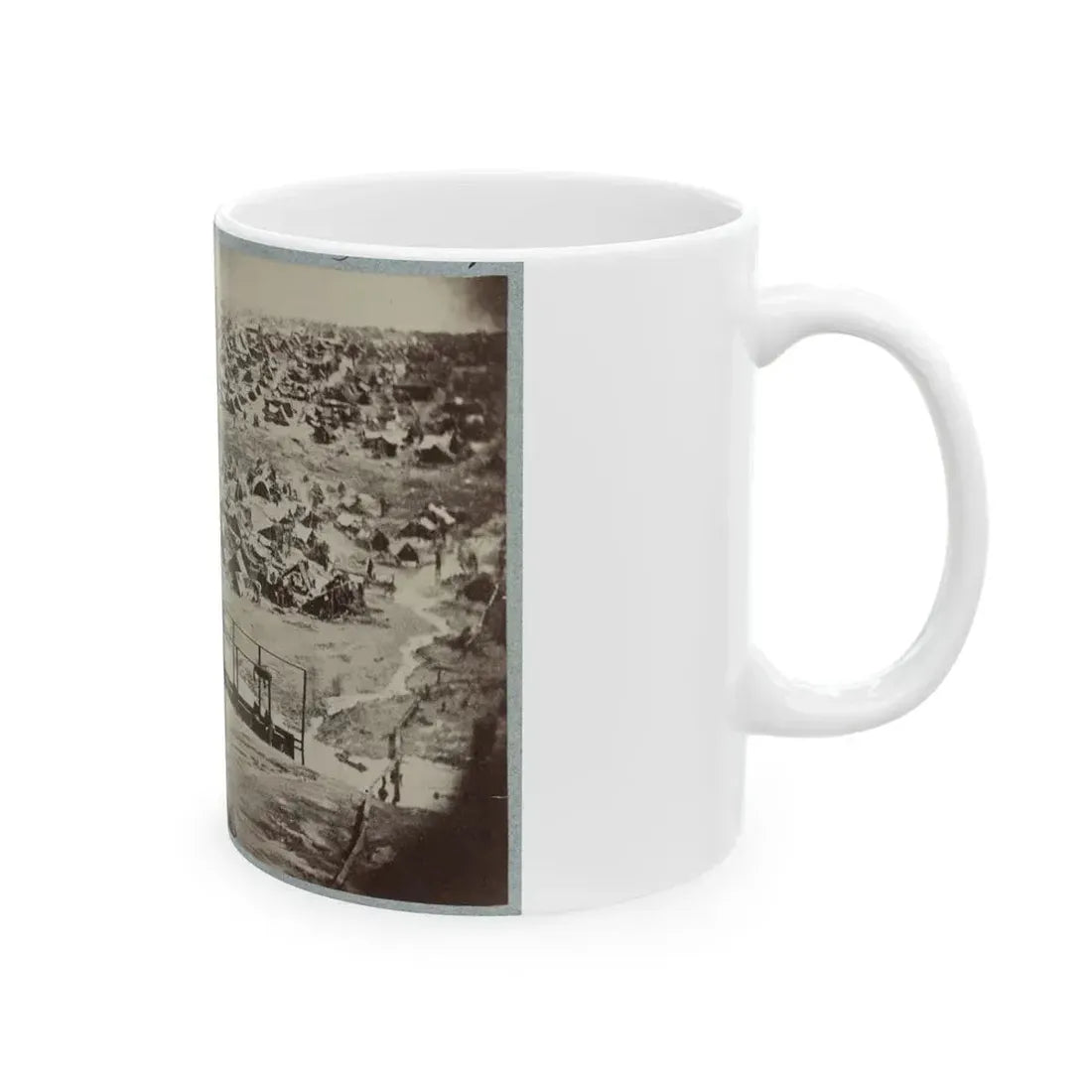 Andersonville Prison, Ga., August 17, 1864. Bird's Eye View (U.S. Civil War) White Coffee Mug - Go Mug Yourself
