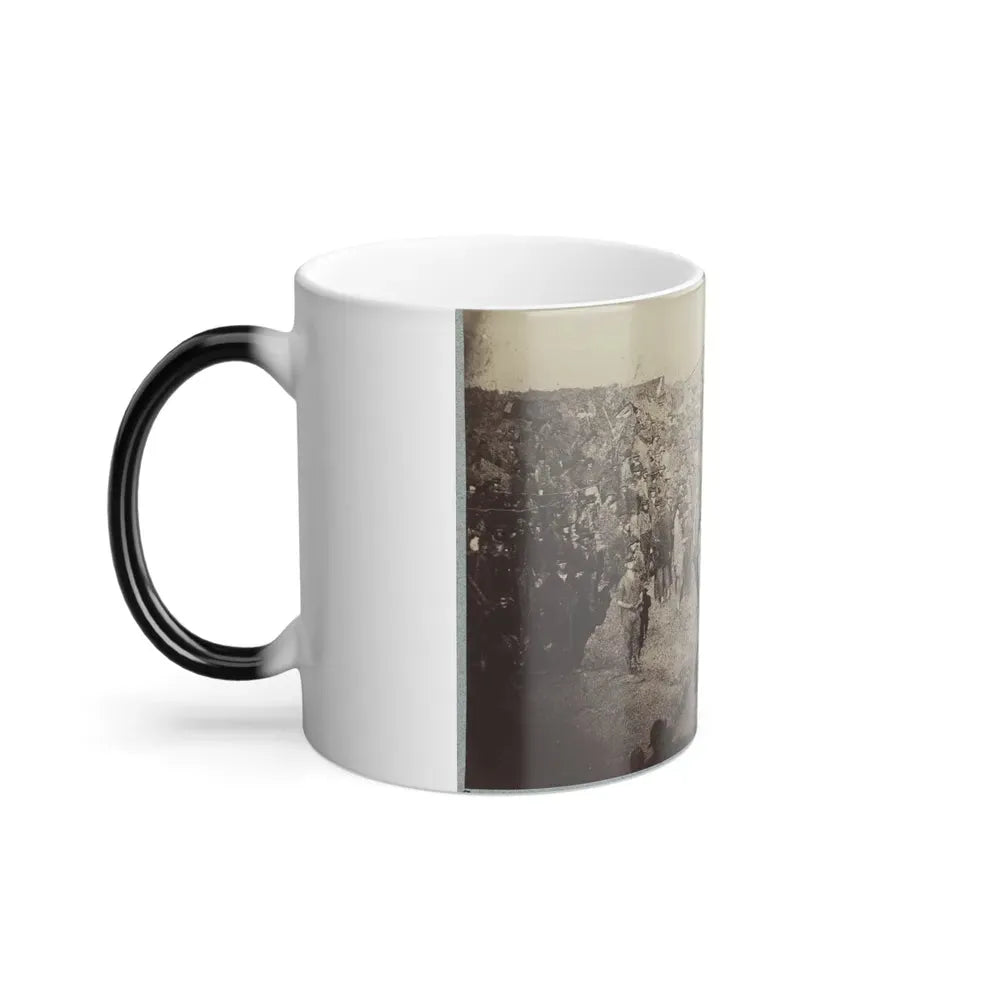Andersonville Prison, Ga., August 17, 1864. Issuing Rations, View From Main Gate (U.S. Civil War) Color Changing Coffee Mug 11oz - Go Mug Yourself