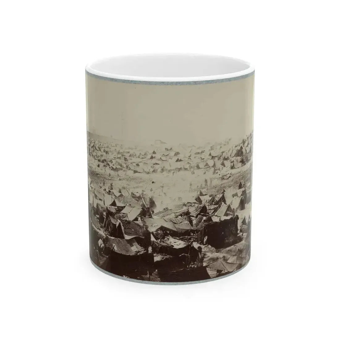 Andersonville Prison, Ga., August 17, 1864. North-West View Of Stockade (U.S. Civil War) White Coffee Mug 11oz - Go Mug Yourself