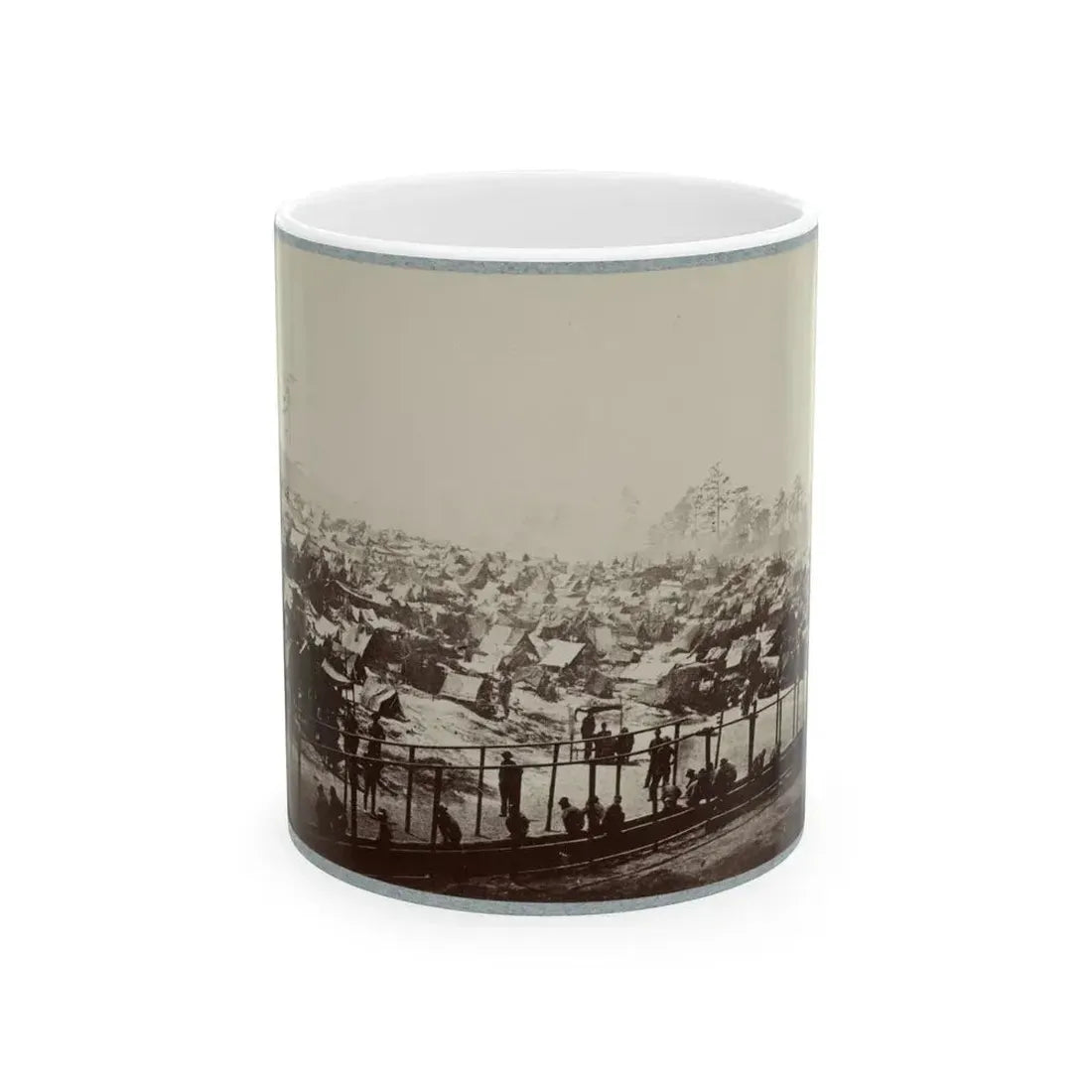 Andersonville Prison, Ga., August 17, 1864. South-East View Of Stockade (U.S. Civil War) White Coffee Mug 11oz - Go Mug Yourself