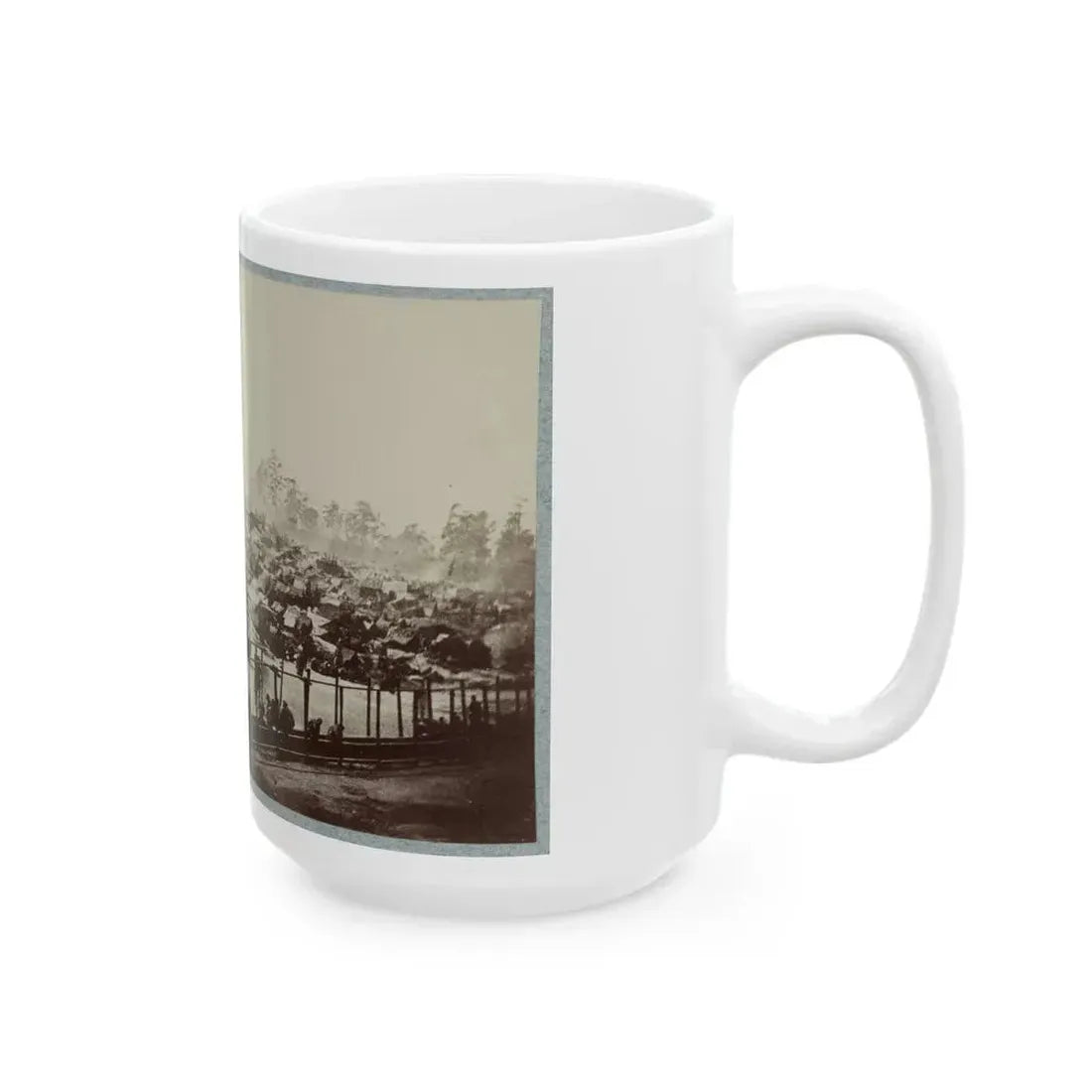 Andersonville Prison, Ga., August 17, 1864. South-East View Of Stockade (U.S. Civil War) White Coffee Mug - Go Mug Yourself