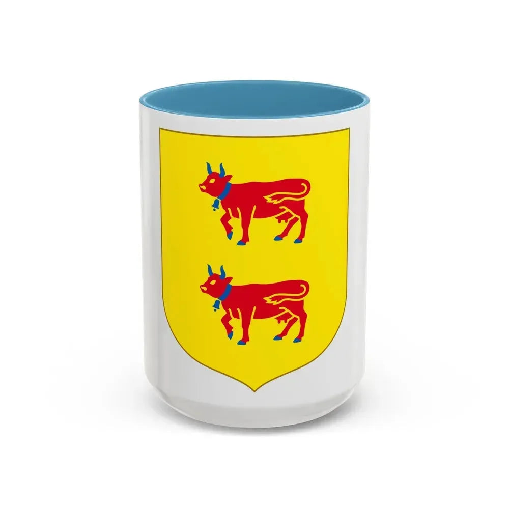 Andorra - Bearne Coat of Arms - Accent Coffee Mug 15oz Light Blue - Go Mug Yourself