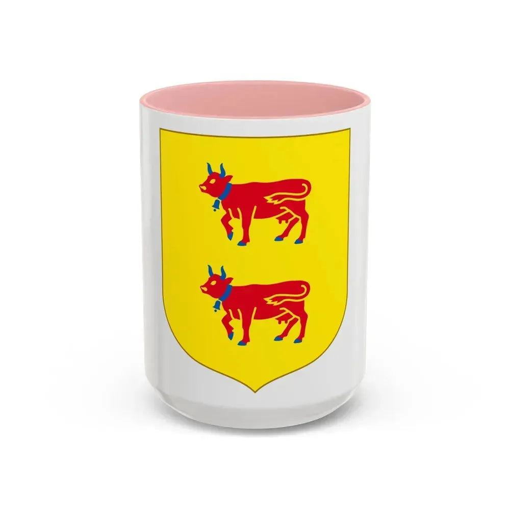 Andorra - Bearne Coat of Arms - Accent Coffee Mug 15oz Pink - Go Mug Yourself