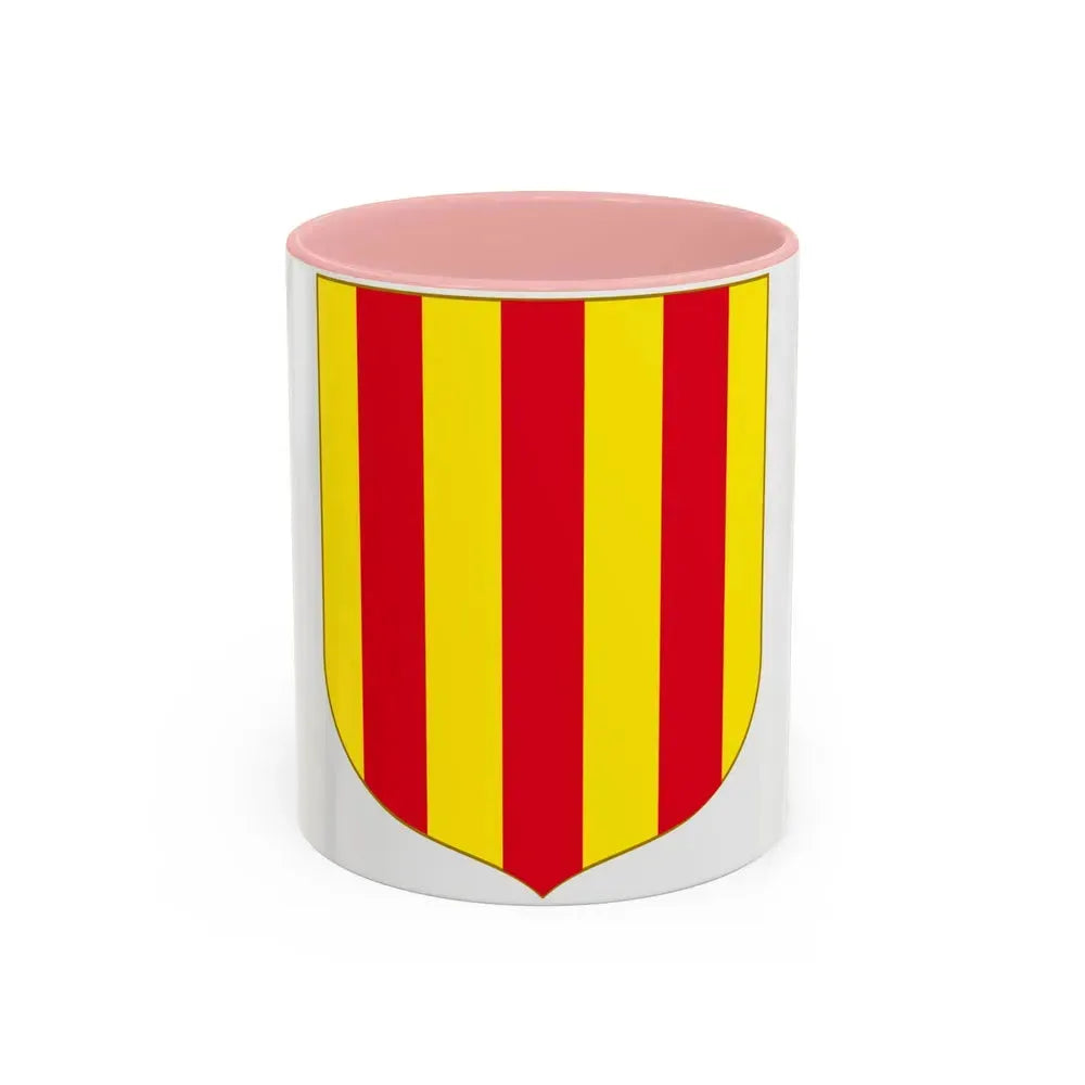Andorra - Foix Coat of Arms - Accent Coffee Mug 11oz Pink - Go Mug Yourself