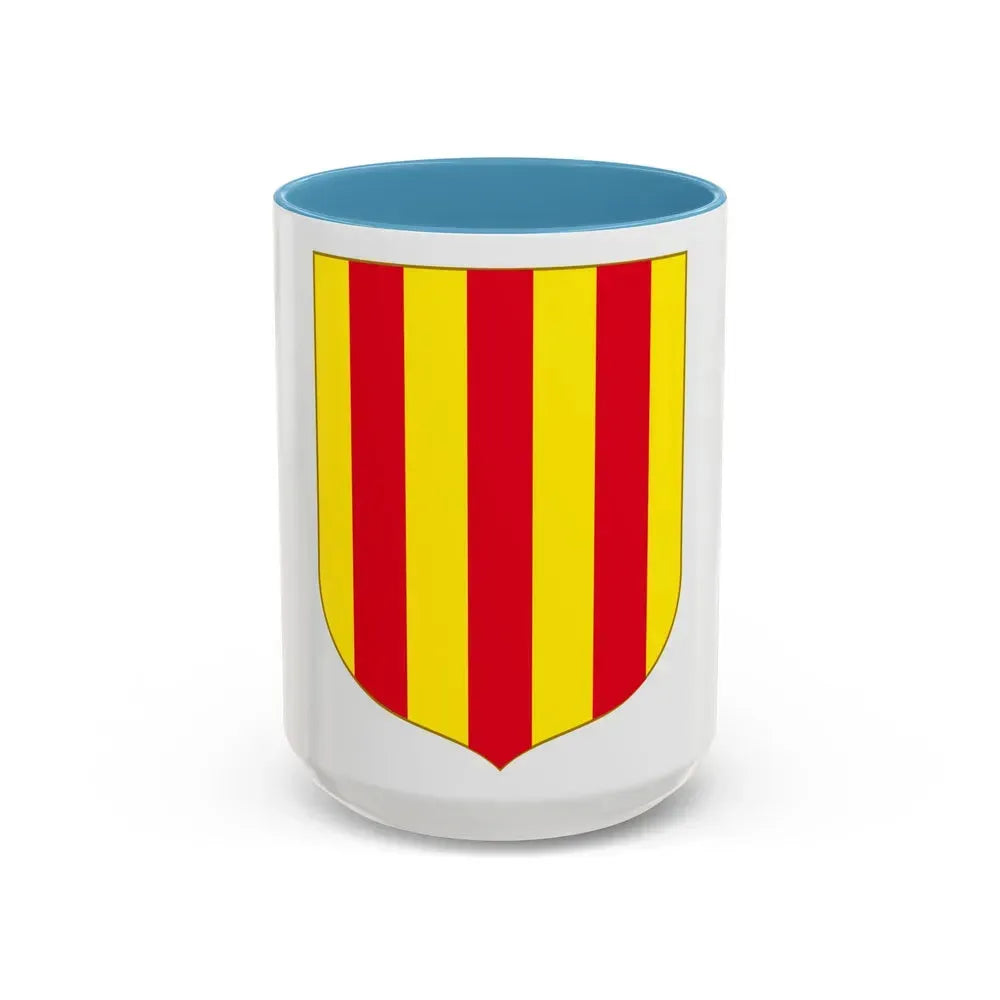 Andorra - Foix Coat of Arms - Accent Coffee Mug 15oz Light Blue - Go Mug Yourself