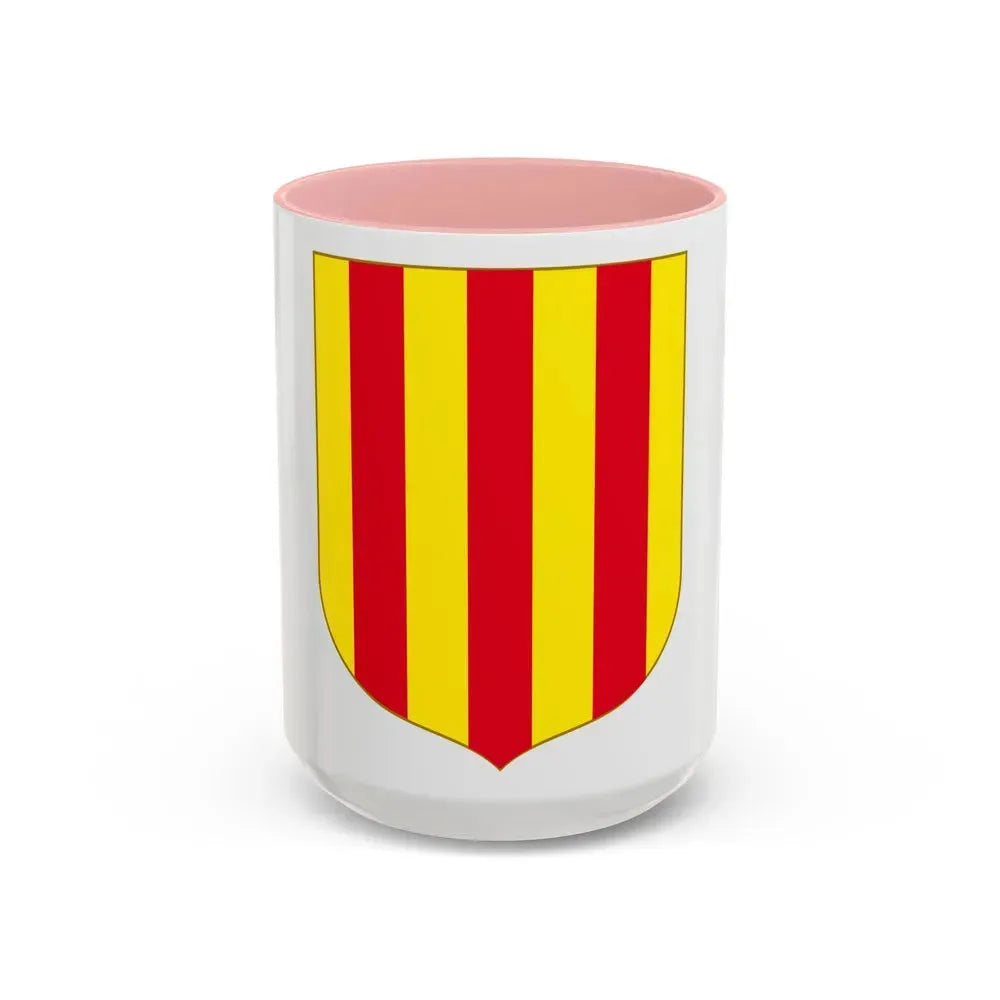 Andorra - Foix Coat of Arms - Accent Coffee Mug 15oz Pink - Go Mug Yourself