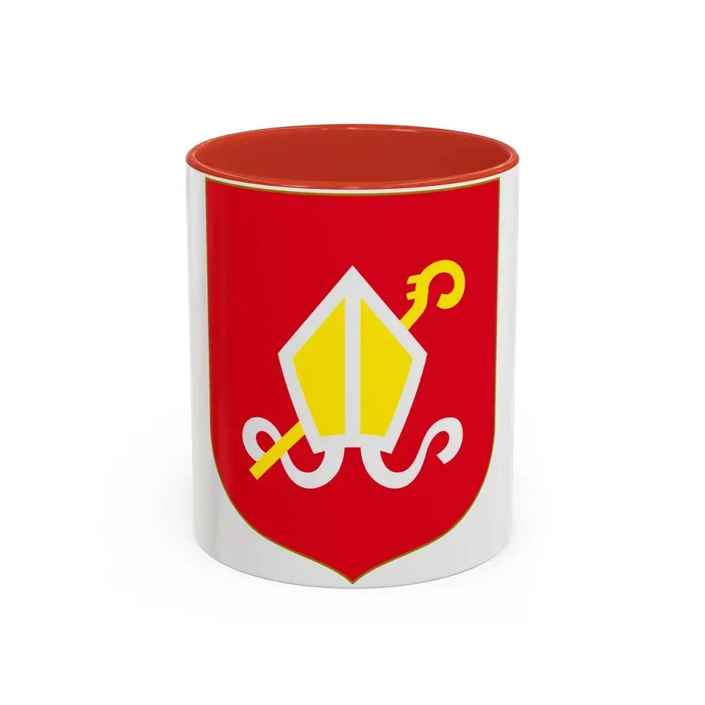 Andorra - Urgel Coat of Arms - Accent Coffee Mug 11oz Red - Go Mug Yourself