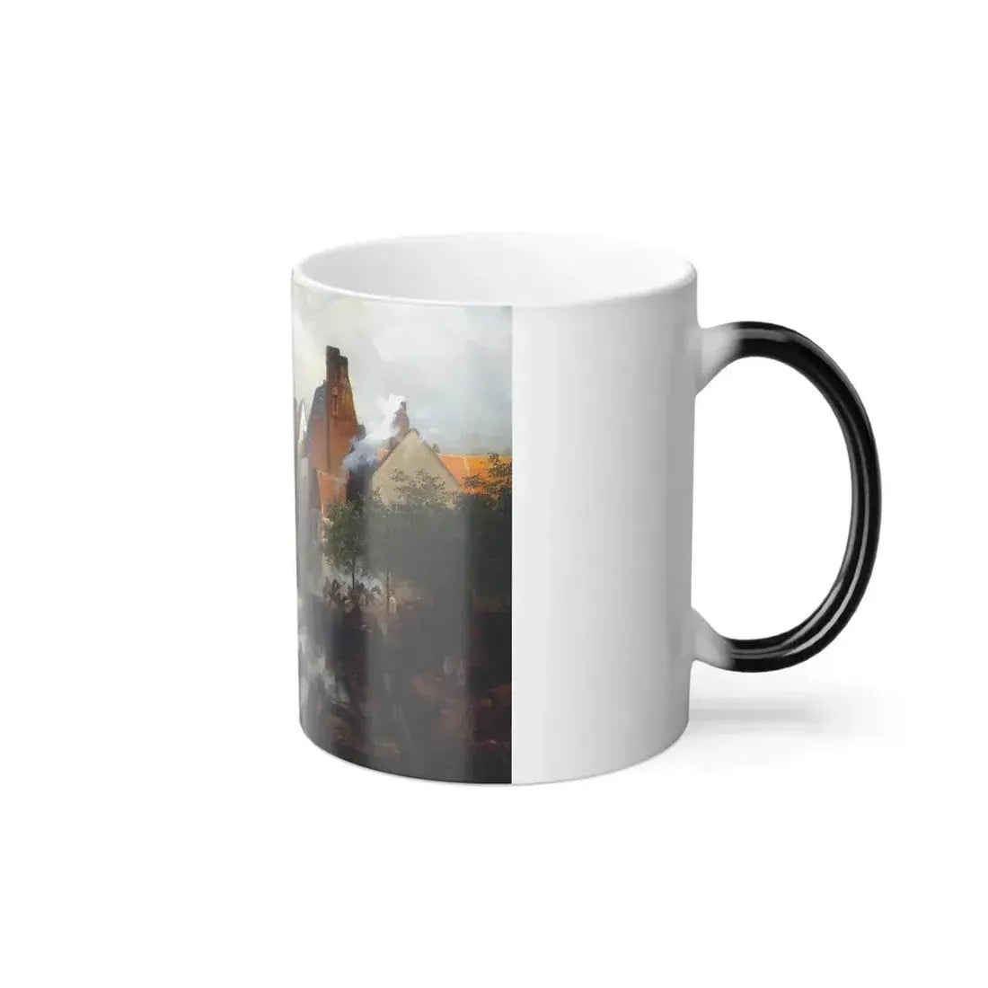 Andreas Achenbach (1815-1910) The Homecoming of the Fishermen in Stormy Seas - Oil on Canvas 1871 - Color Changing Mug 11oz - Go Mug Yourself