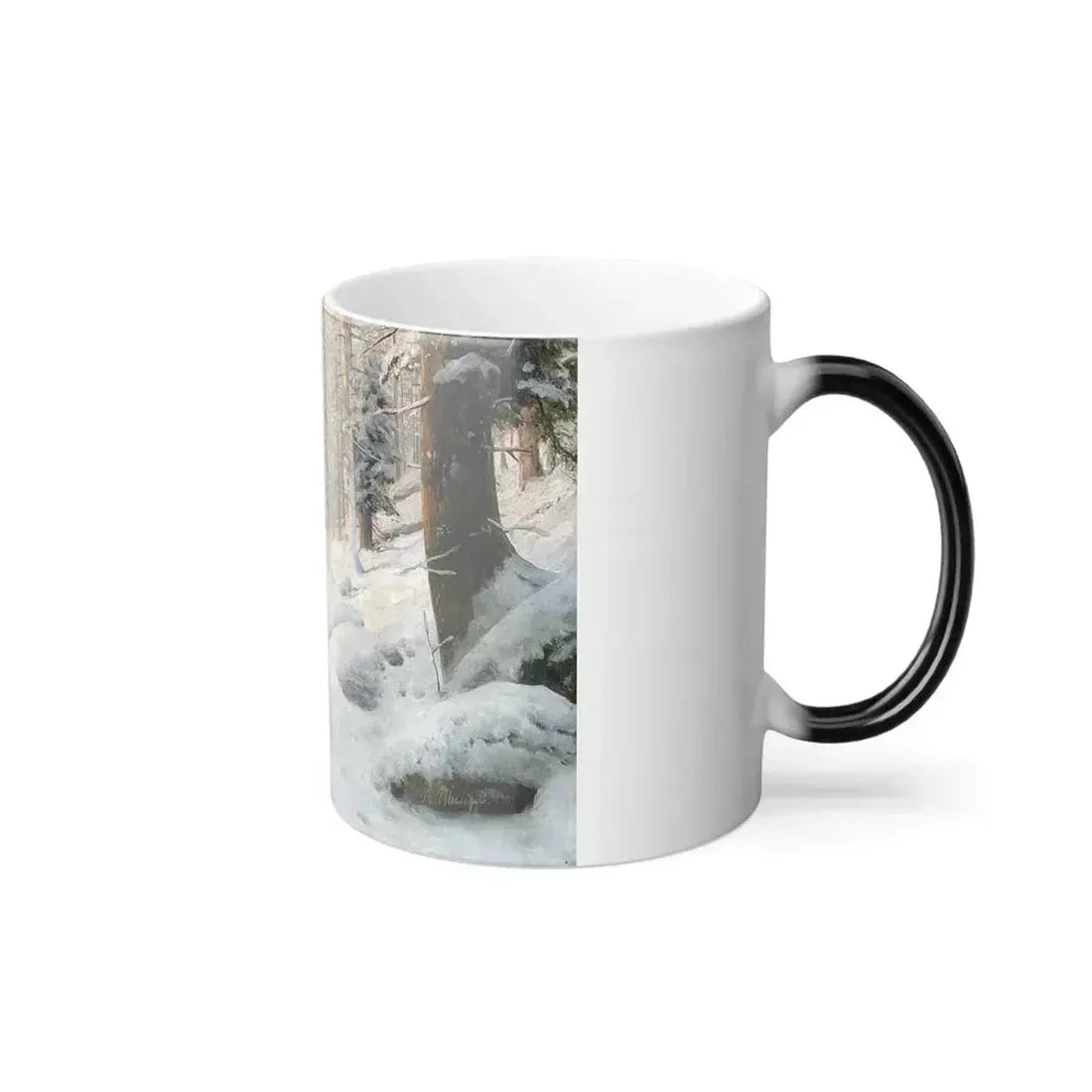 Andrei Nikolaevich Schilder (1861-1919) Forest Valley in snow - 1904 - Color Changing Mug 11oz - Go Mug Yourself