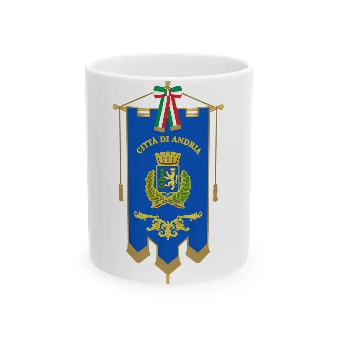 Andria-Gonfalone (Italy) White Coffee Mug 11oz - Go Mug Yourself