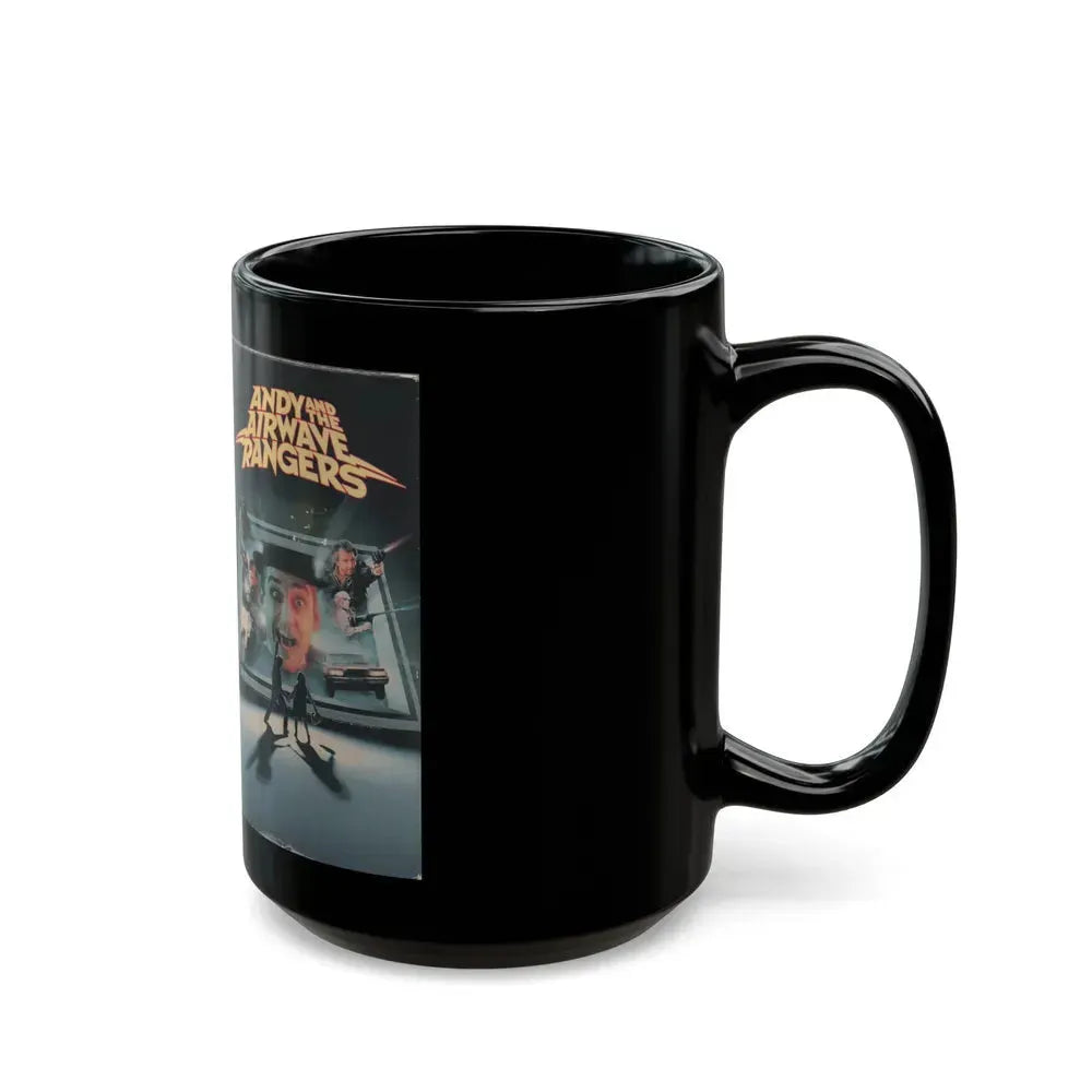 ANDY AND THE AIRWAVE RANGERS (VHS COVER) - Black Coffee Mug - Go Mug Yourself