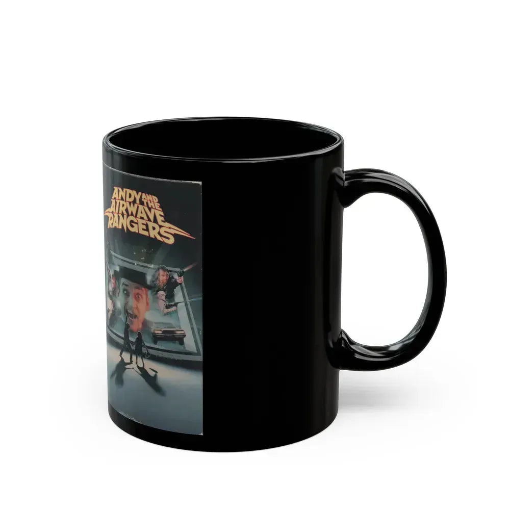 ANDY AND THE AIRWAVE RANGERS (VHS COVER) - Black Coffee Mug - Go Mug Yourself