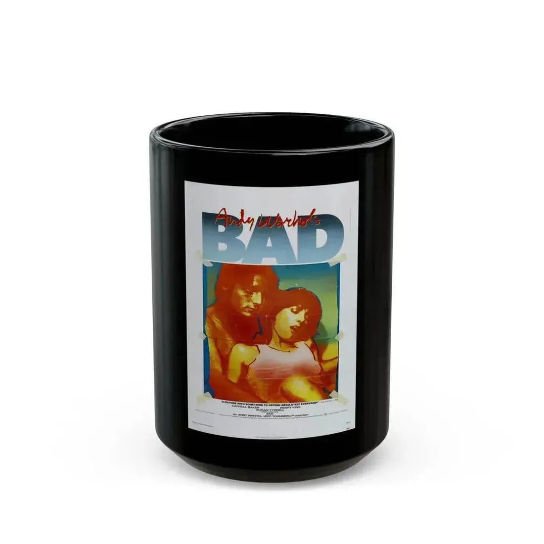 ANDY WARHOL'S BAD 1977 Movie Poster - Black Coffee Mug 15oz - Go Mug Yourself