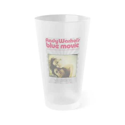 ANDY WARHOL'S BLUE MOVIE 1969 Movie Poster - Frosted Pint Glass 16oz 16oz Frosted - Go Mug Yourself