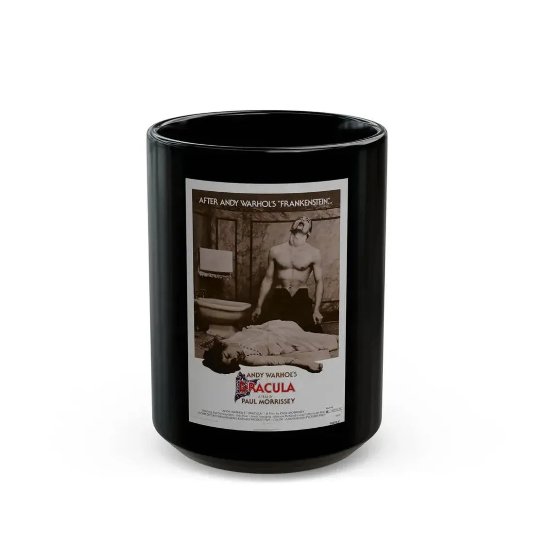 ANDY WARHOL'S DRACULA (2) 1974 Movie Poster - Black Coffee Mug 15oz - Go Mug Yourself