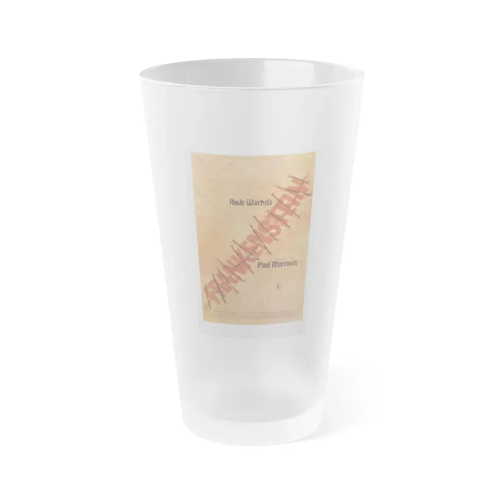 ANDY WARHOL'S FRANKENSTEIN 1973 Movie Poster - Frosted Pint Glass 16oz Default Title - Go Mug Yourself