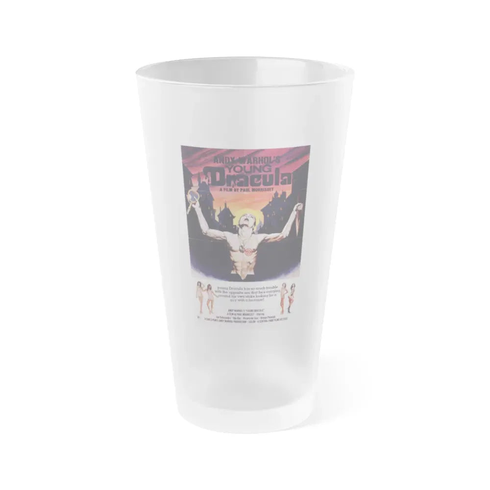 ANDY WARHOL'S YOUNG DRACULA (ANDY WARHOL'S DRACULA)(2) 1974 Movie Poster - Frosted Pint Glass 16oz Default Title - Go Mug Yourself