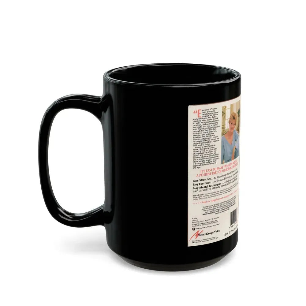 ANGELA LANSBURYS POSITIVE MOVES WORKOUT VIDEO (VHS COVER) - Black Coffee Mug - Go Mug Yourself