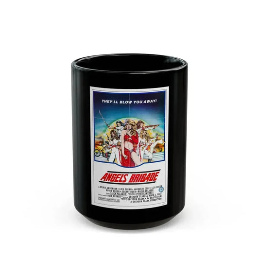 ANGELS BRIGADE 1979 Movie Poster - Black Coffee Mug 15oz - Go Mug Yourself