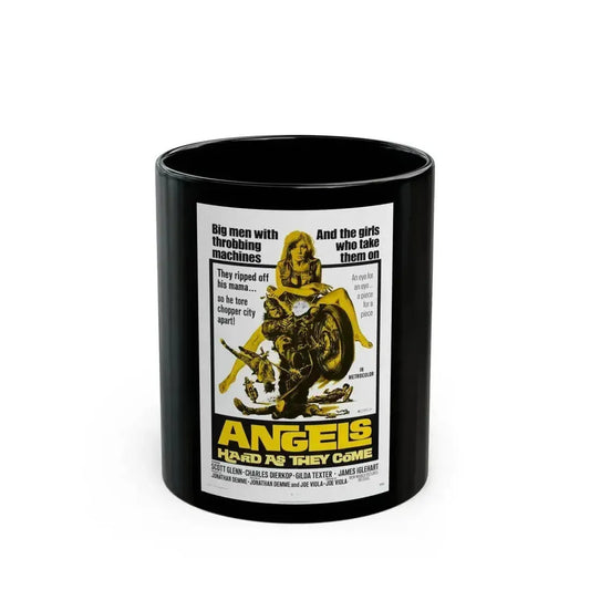 ANGELS HARD AS THEY COME 1971 Movie Poster - Black Coffee Mug 11oz - Go Mug Yourself