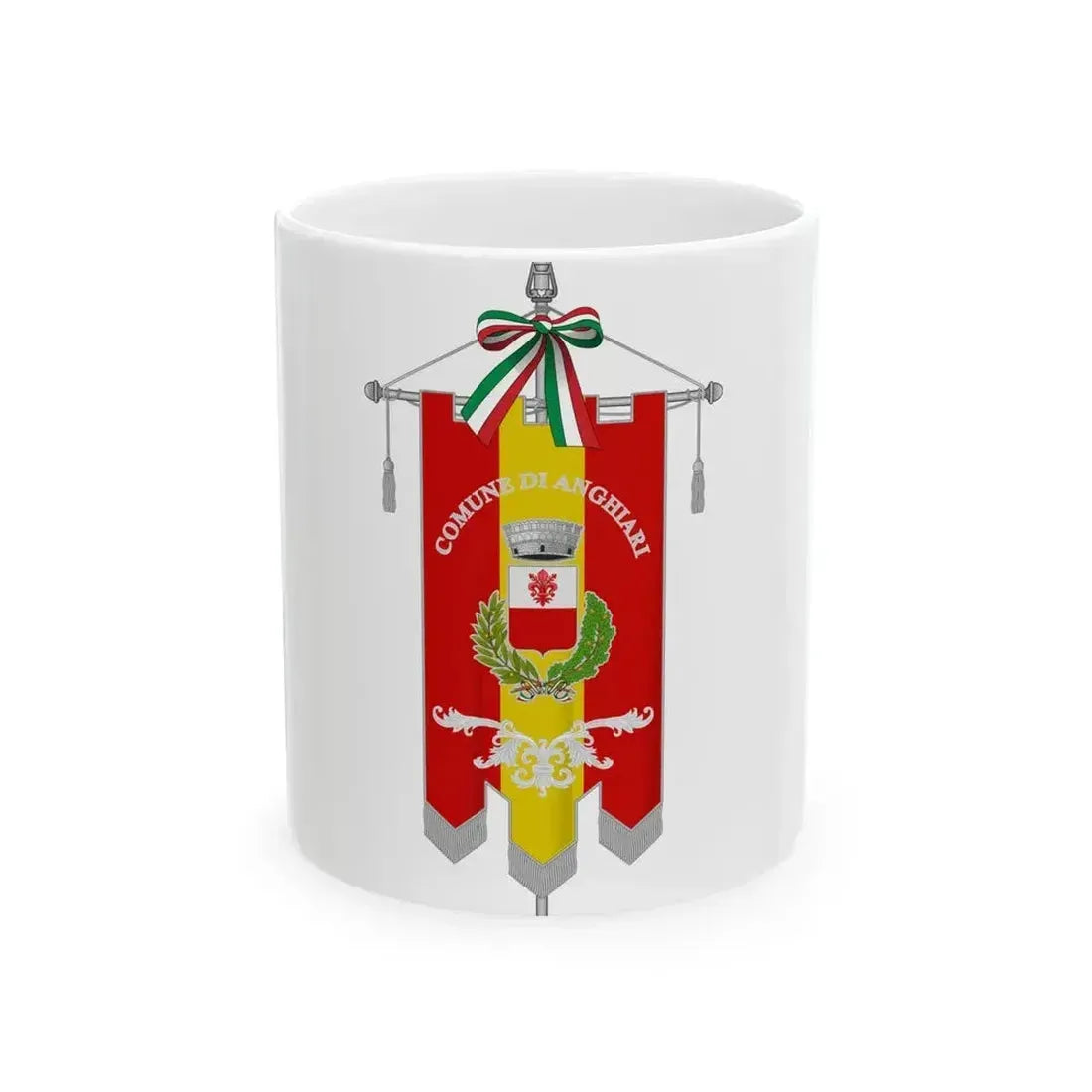 Anghiari-Gonfalone (Italy) White Coffee Mug 11oz - Go Mug Yourself