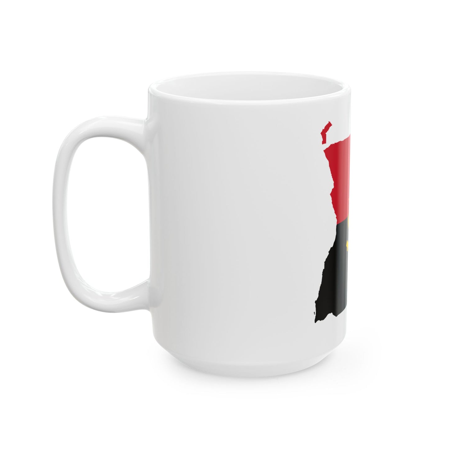 Angola Flag Map (Angola) White Coffee Mug-Go Mug Yourself