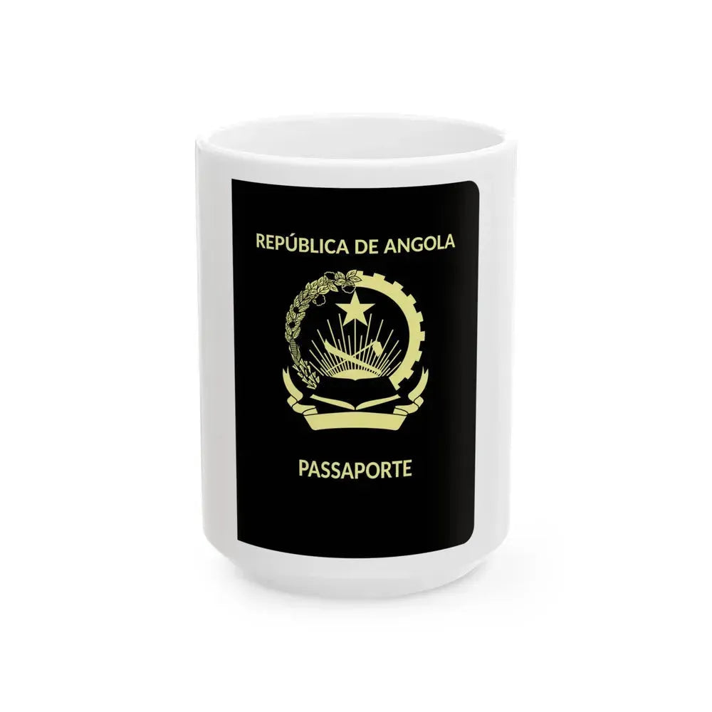 Angolan Passport - White Coffee Mug 15oz - Go Mug Yourself