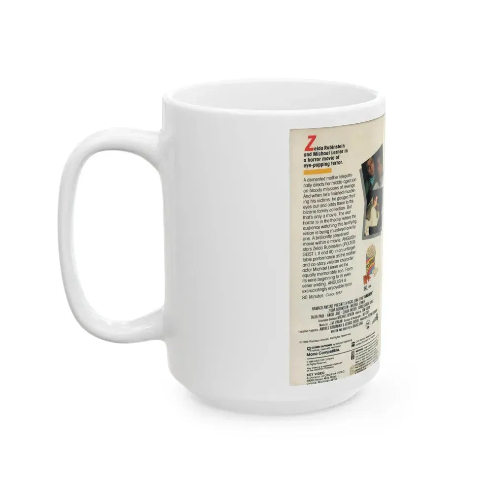 ANGUISH (VHS COVER) - White Coffee Mug - Go Mug Yourself