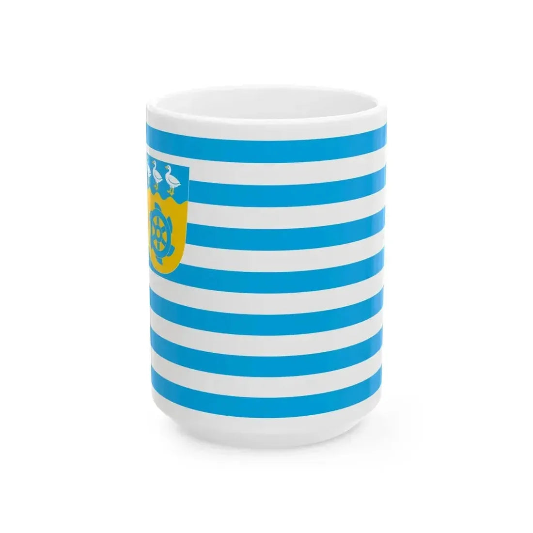 Anija valla lipp (Estonia) White Coffee Mug 15oz - Go Mug Yourself