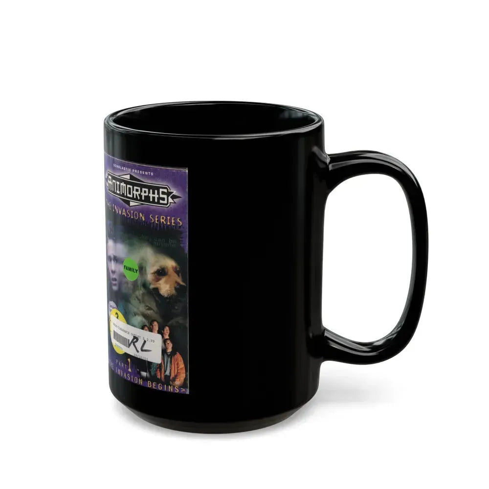 ANIMORPHS THE INVASION BEGINS (VHS COVER) - Black Coffee Mug - Go Mug Yourself