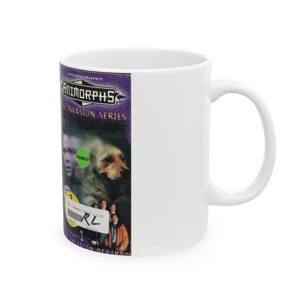 ANIMORPHS THE INVASION BEGINS (VHS COVER) - White Coffee Mug - Go Mug Yourself