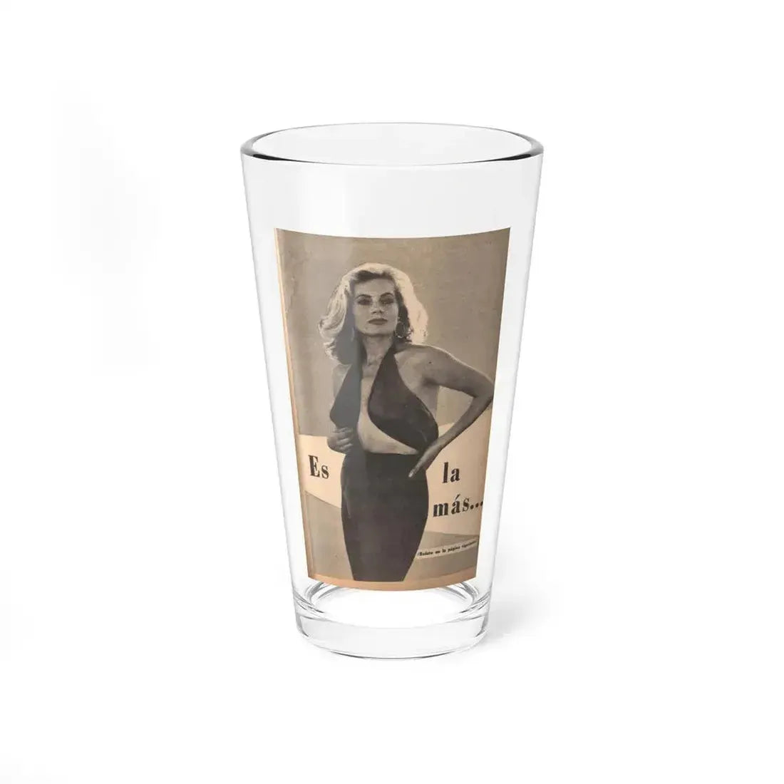 Anita Ekberg #235 - 1 B&W Photo from Foto Mag. '56 - (Vintage Female Icon) Pint Glass 16oz 16oz - Go Mug Yourself